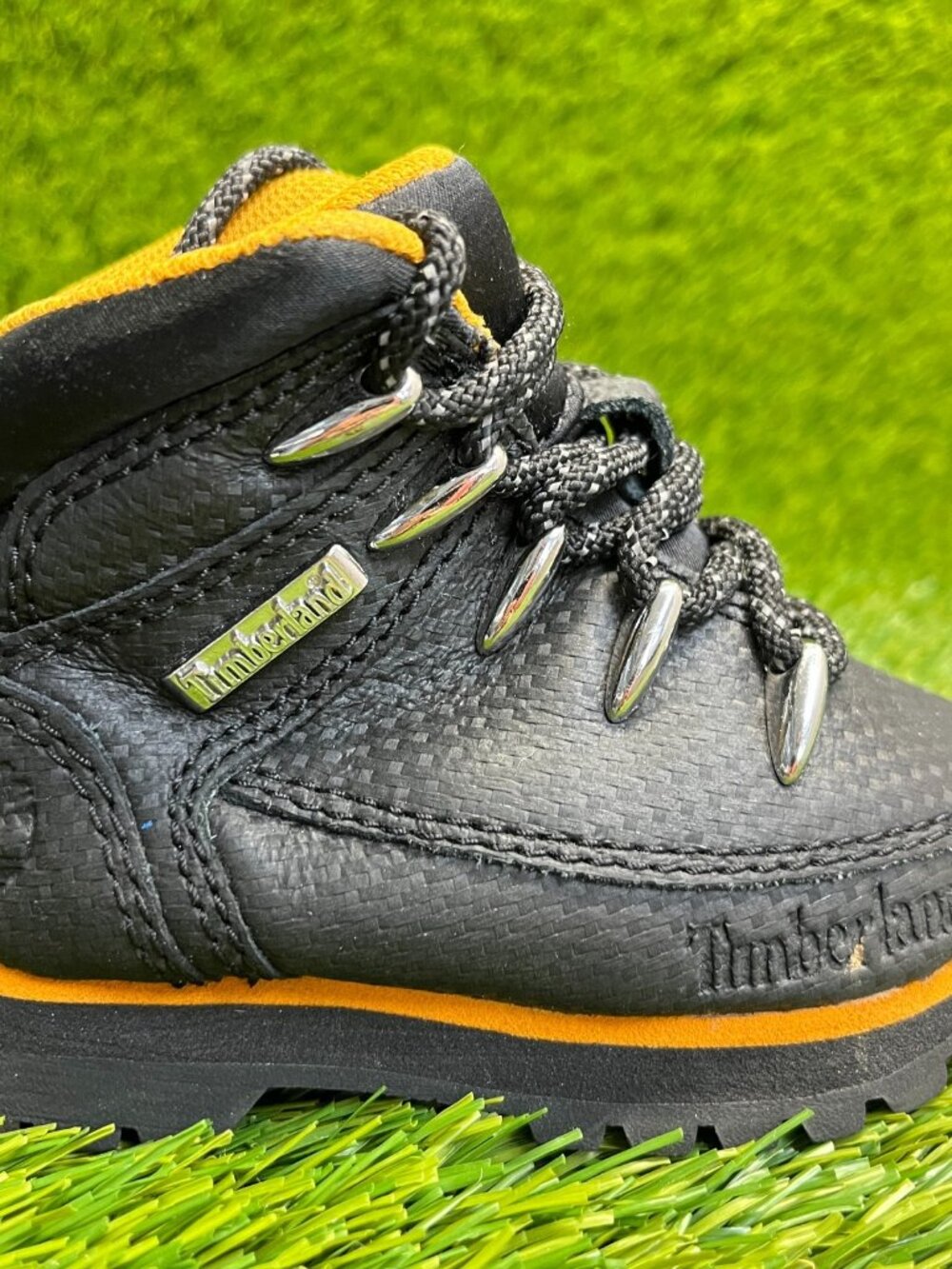 Timberland Euro Sprint Mid Hiker Toddler Size 5C Black‎ Hiking Shoes Boots